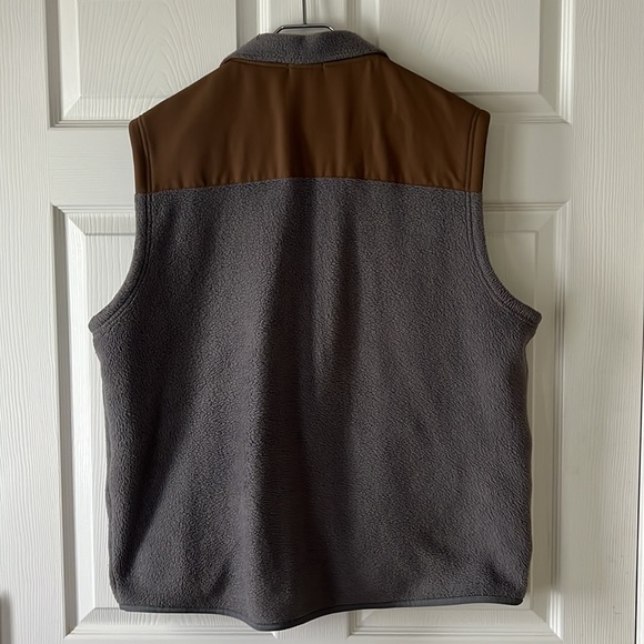 Toad&Co Brickland Fleece Vest, Gray and Light Brown in Sz XL - Picture 7 of 9